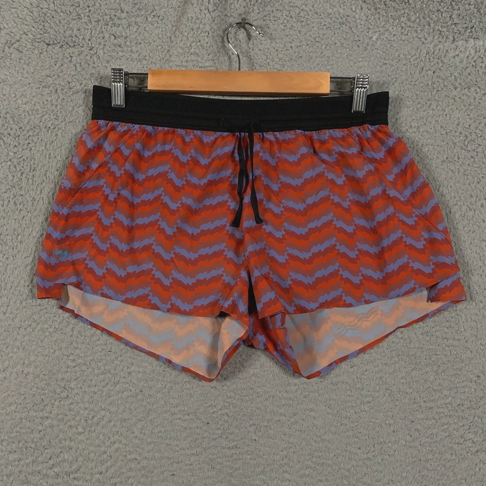 Janji AFO Middle Shorts Womens Medium Multi Chevron Athletic Running Gym 3in
